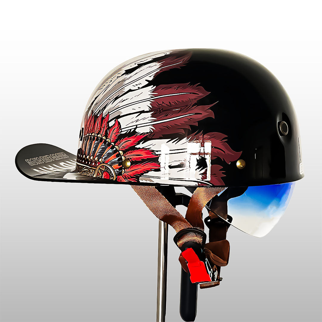 Motorhelm in Baseballpet-Stijl met ECE en DOT Goedkeuring 10