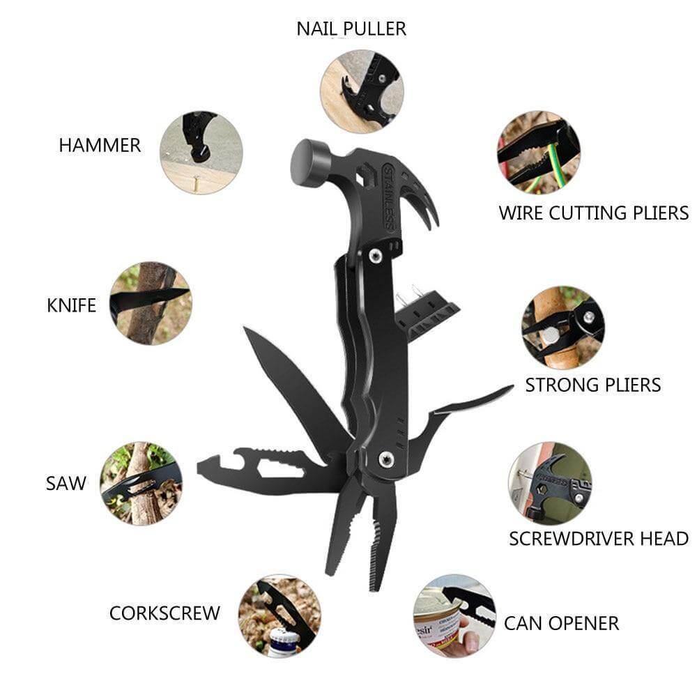 Multi-Tool voor Outdoor Avonturen - 14-in-1 Draagbaar Gereedschap 7