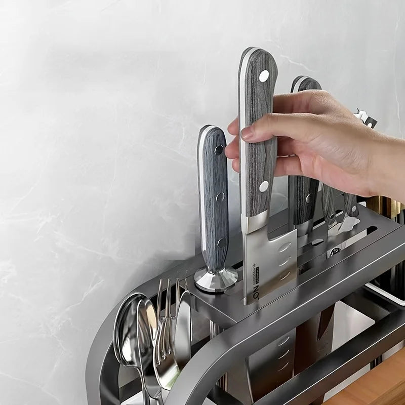 Multifunctioneel Keukenrek voor Messen en Snijplanken 5