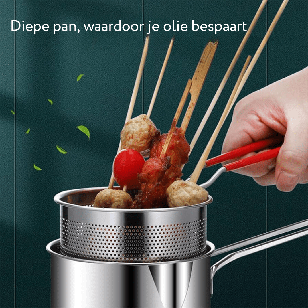 Multifunctionele Friteuse Roestvrijstaal met Anti-Verbrandingshandvat 3