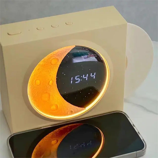 Nachtlampje Slaapkamer Met Bluetooth Speaker En Draadloos Opladen 3