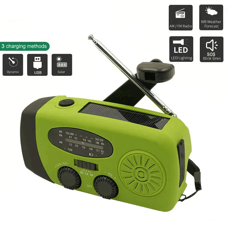 Noodradio Zonne-energie met Oplaadbare Batterij 0