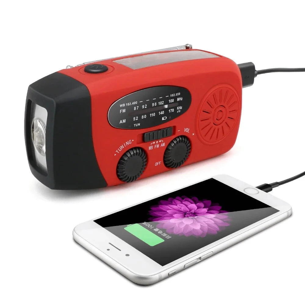 Noodradio Zonne-energie met Oplaadbare Batterij 14