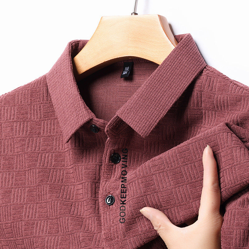Heren Polo Shirt Ruitpatroon Katoenmix Casual Comfortabel
