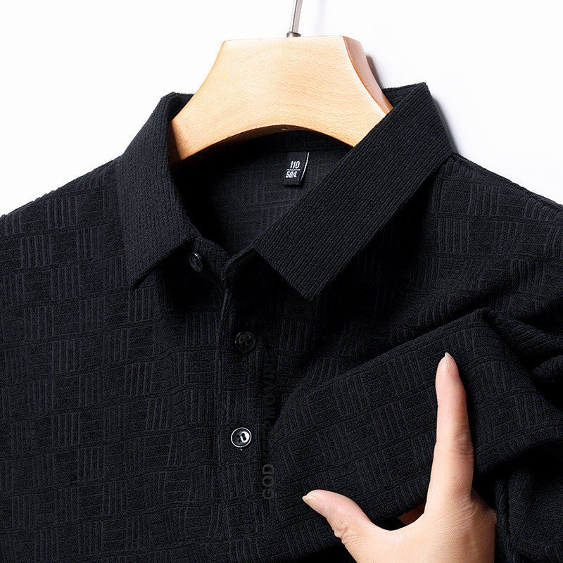 Heren Polo Shirt Ruitpatroon Katoenmix Casual Comfortabel