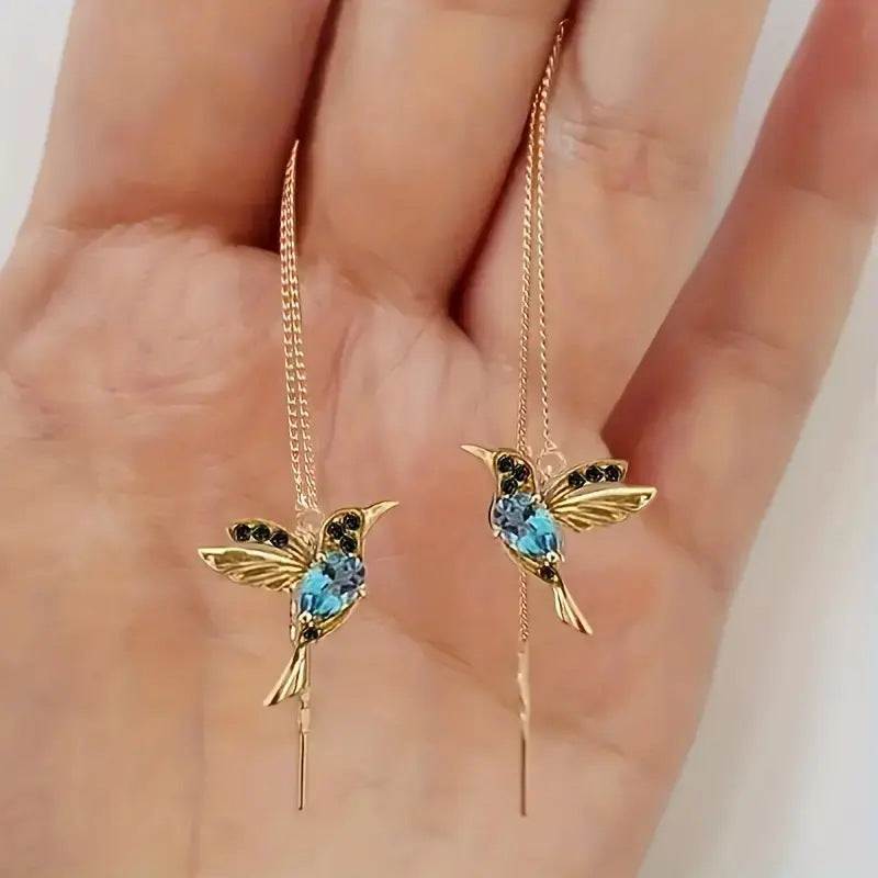 Elegante Kolibrie Strass Oorbellen