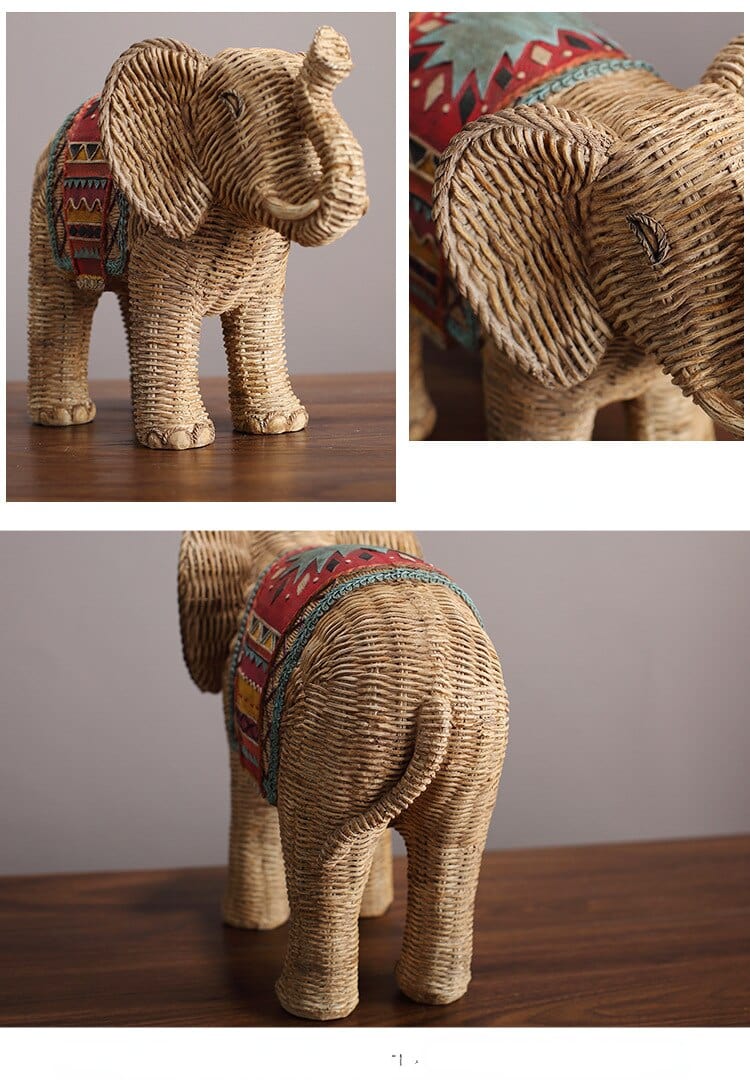 Olifantenbeeld Rotan Stijl 5