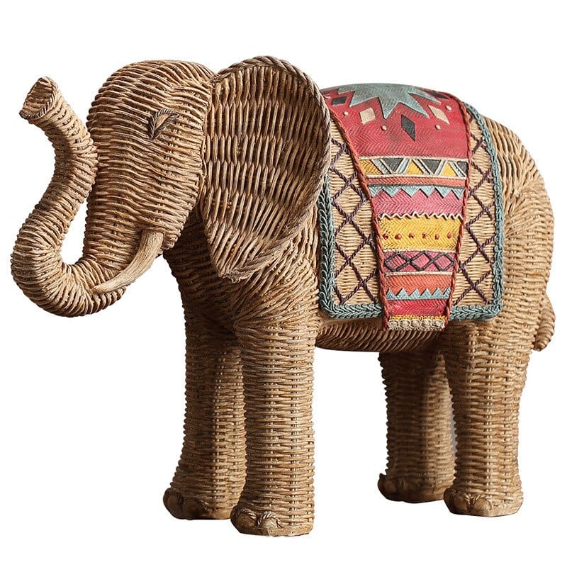 Olifantenbeeld Rotan Stijl 6