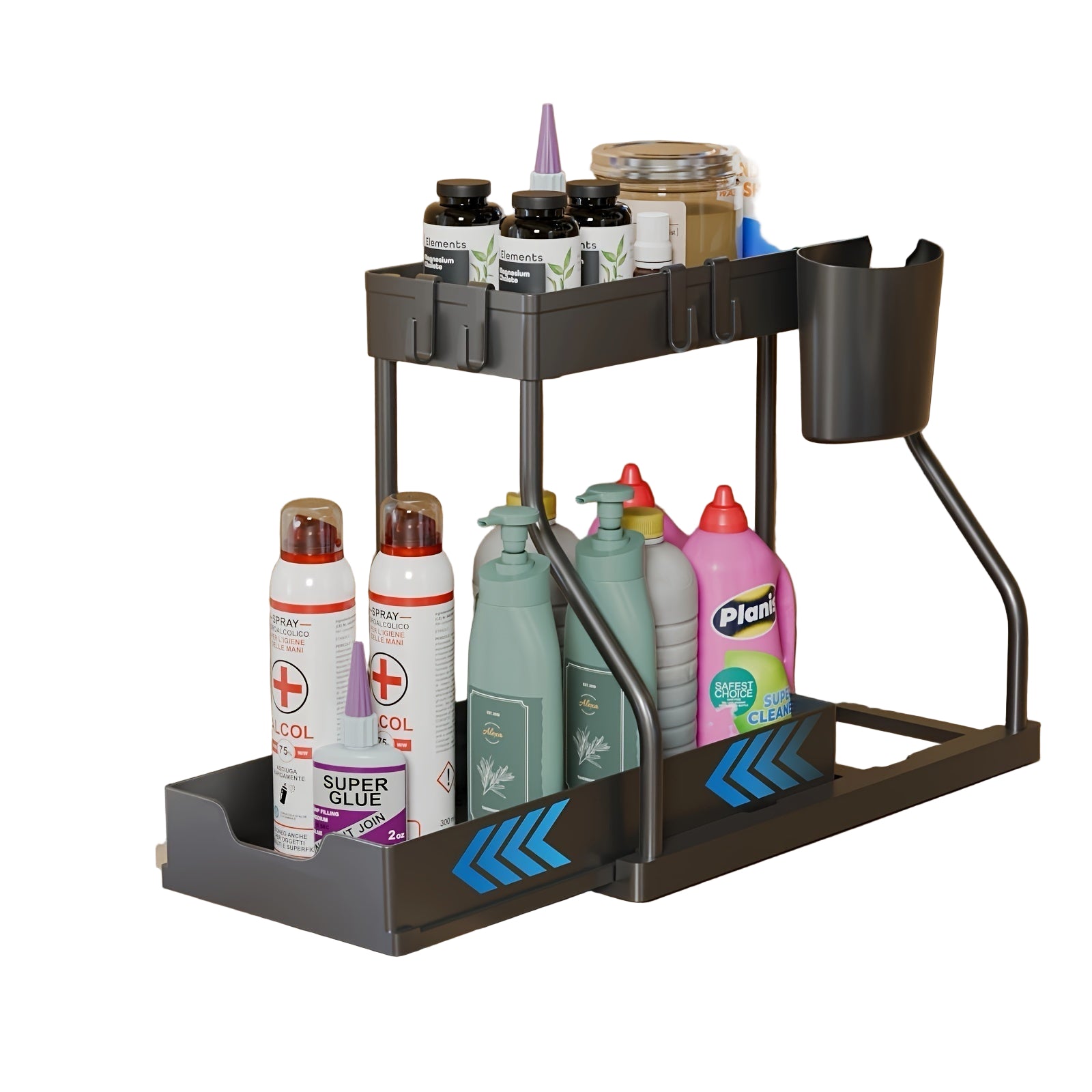 Onder Gootsteen Organizer met Schuiflade voor Keuken en Badkamer 0