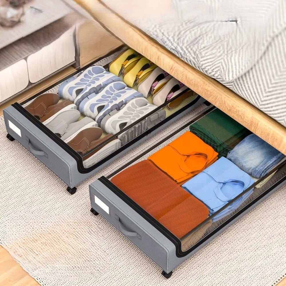 Onderbedopslag Box Organizer met Wielen 0