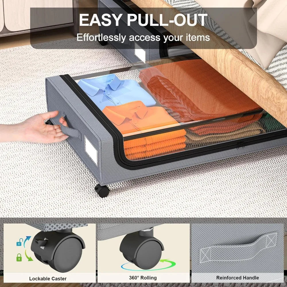 Onderbedopslag Box Organizer met Wielen 1