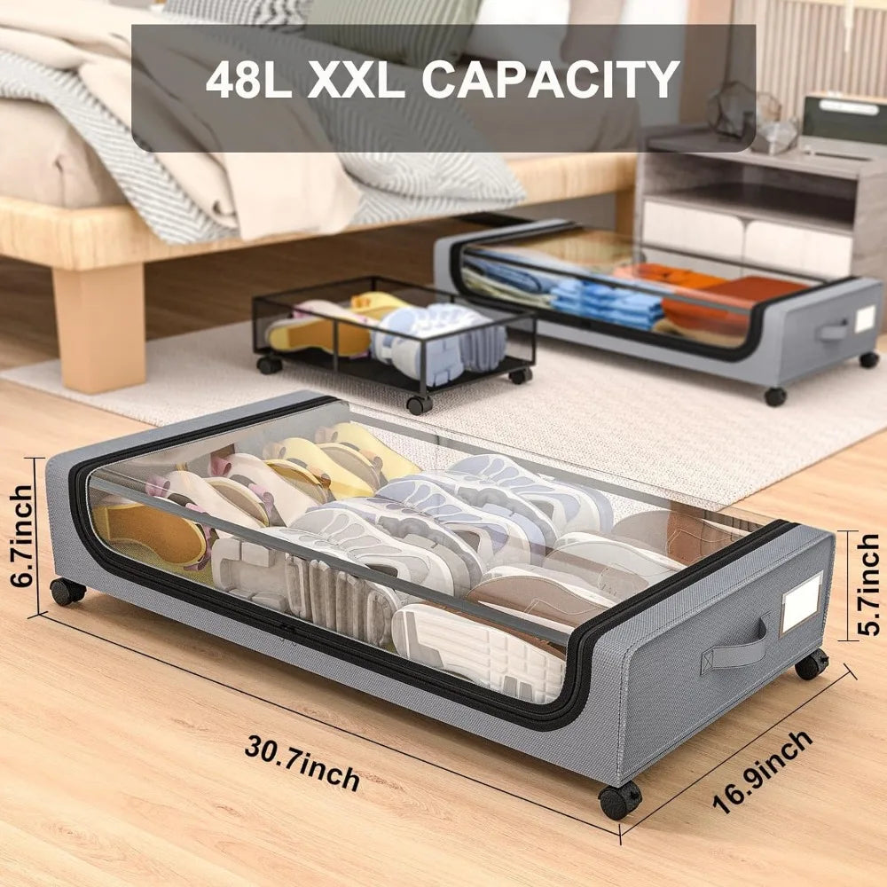 Onderbedopslag Box Organizer met Wielen 4