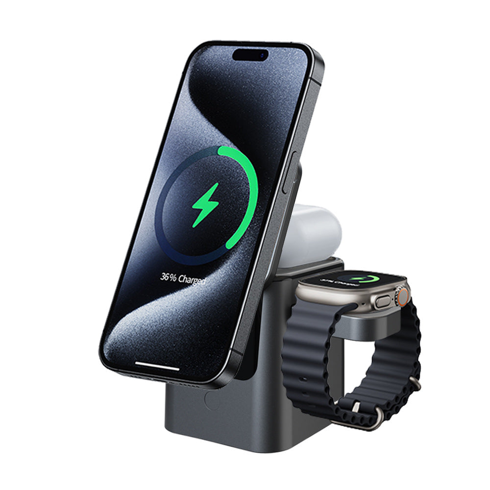 Oplaadstation Telefoon 3-in-1 Voor Smartphone, Smartwatch en Oordopjes 6