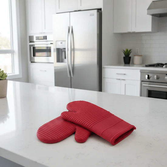 Ovenhandschoenen Antislip Siliconen voor Hittebescherming 4