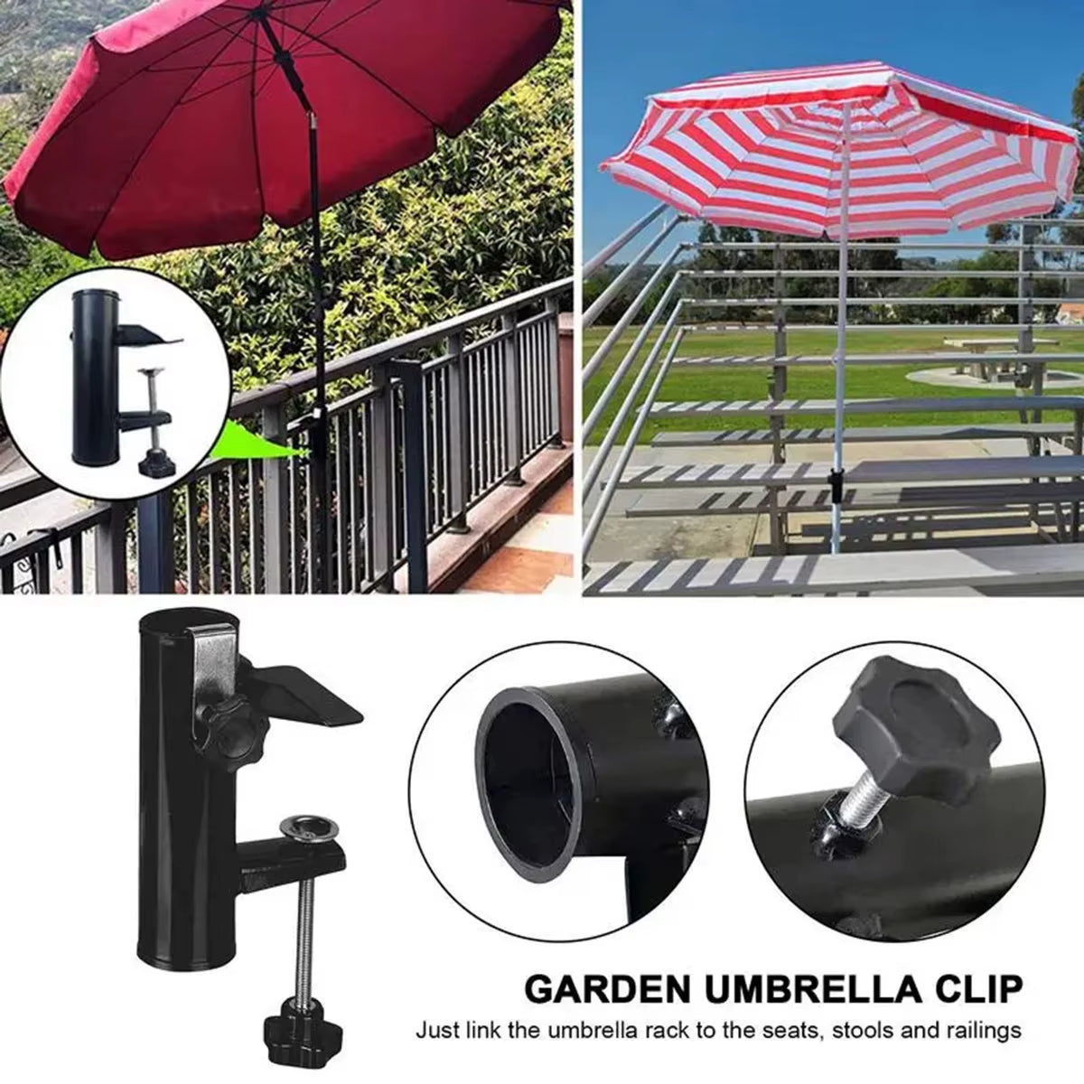 Parasolhouder Voor Balkon En Terras Met Slim Bevestigingssysteem 2