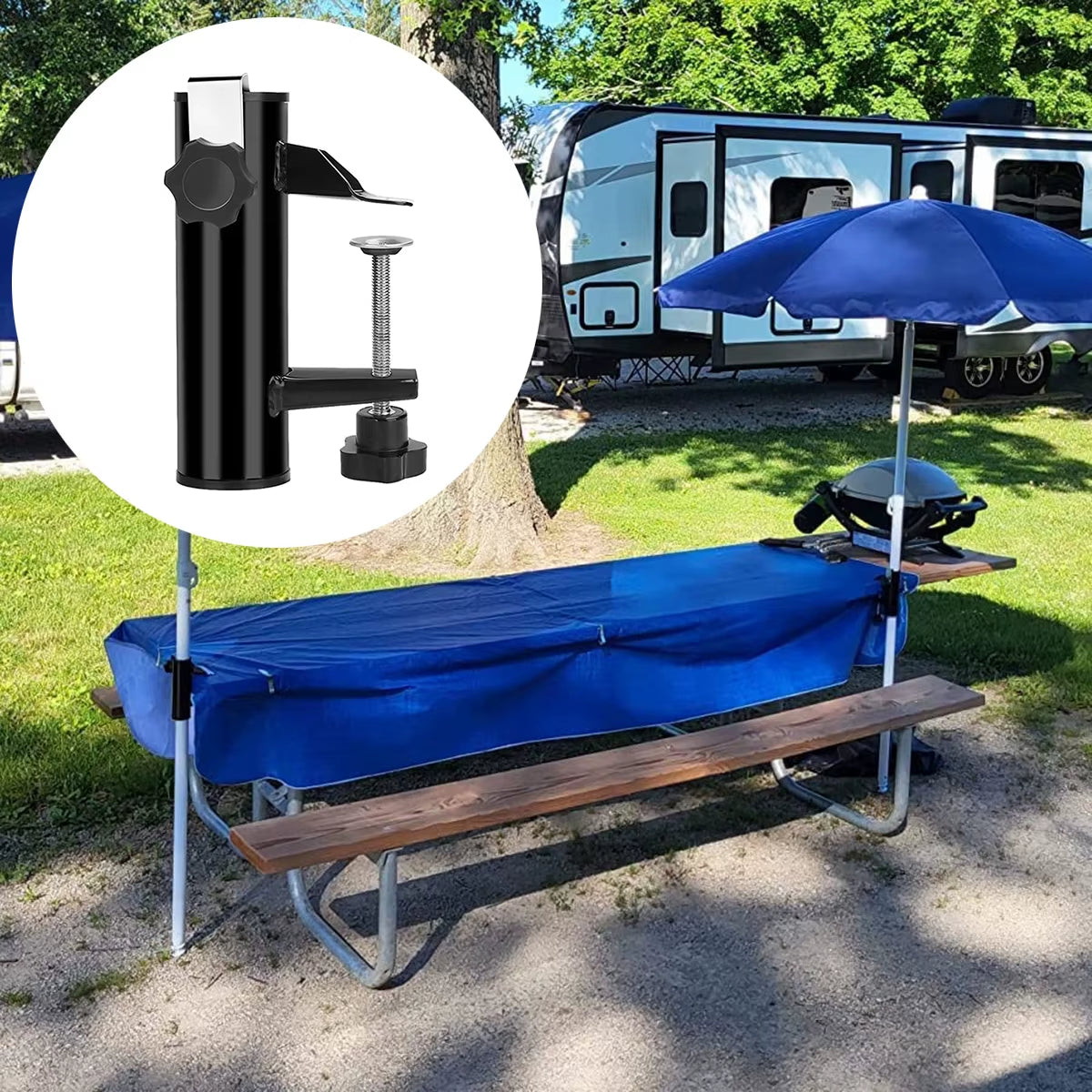 Parasolhouder Voor Balkon En Terras Met Slim Bevestigingssysteem 4