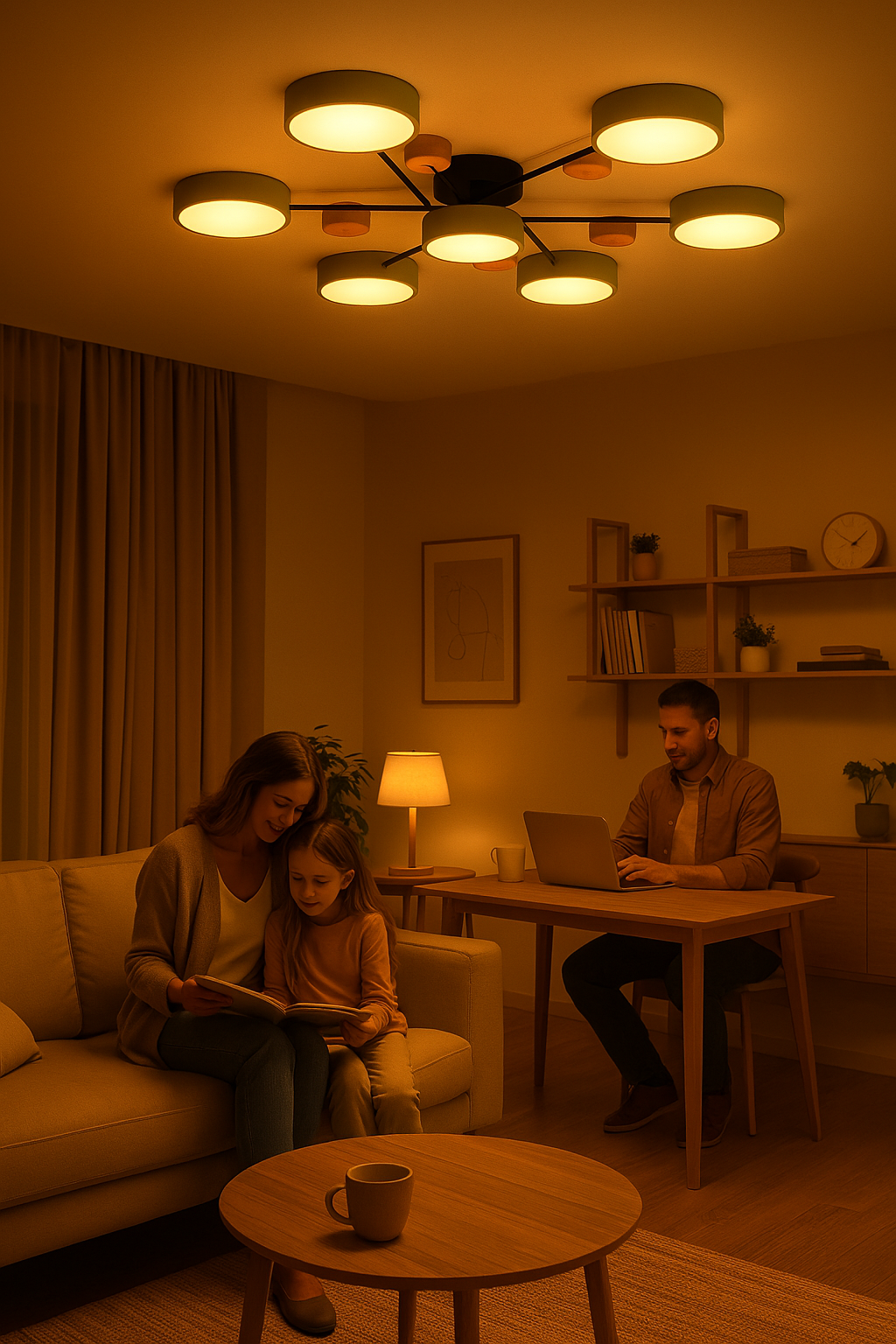 Plafondlamp Scandinavisch Design Vertakt 4
