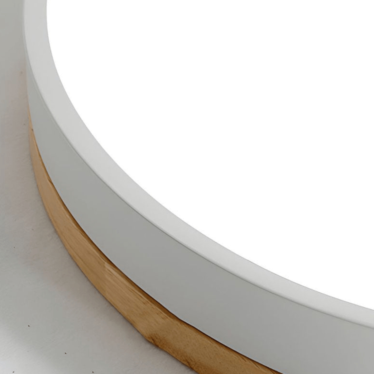 Plafondlamp met Natuurlijke Houtnerf en Groen Accent 5