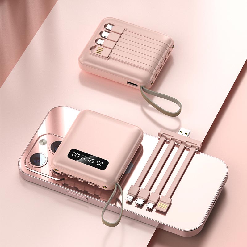 Powerbank 20000 mAh Met Geïntegreerde Kabels Voor Altijd Verbonden 2