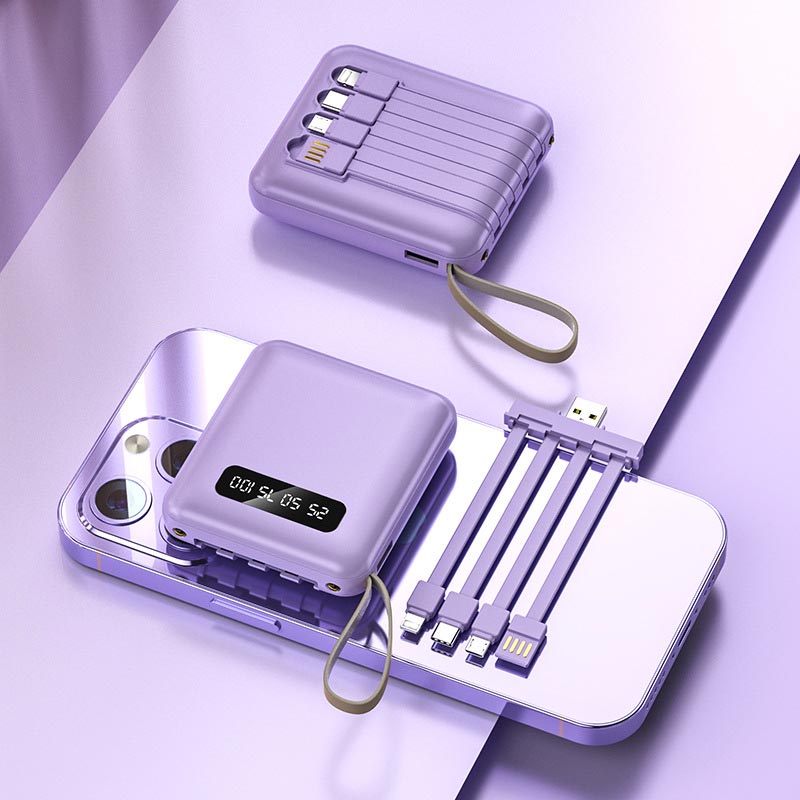 Powerbank 20000 mAh Met Geïntegreerde Kabels Voor Altijd Verbonden 9