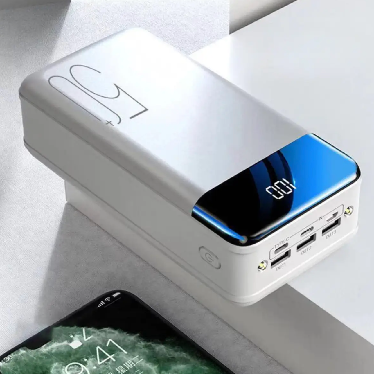 Powerbank van 100.000 mAh met snelladen - Draagbare stroomoplossing voor op reis en in noodgevallen 2