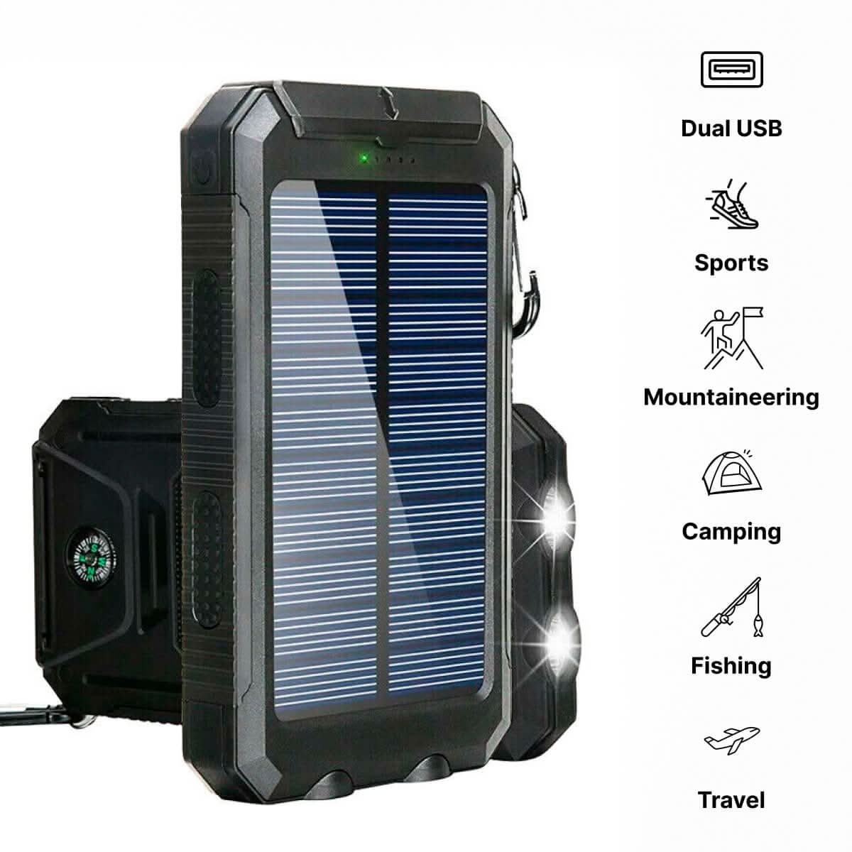 Powerbank voor Buiten met Zonne-energie en 30.000 mAh Capaciteit 3