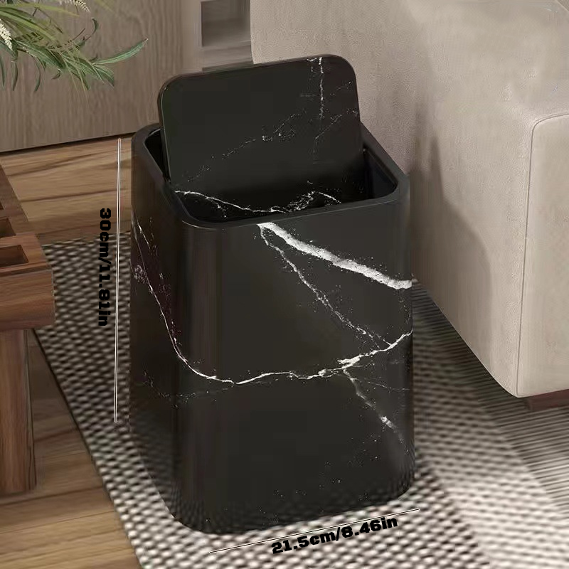 Prullenbak met Schommeldeksel voor Huisdieren, Stijlvol Marmeren Ontwerp 6