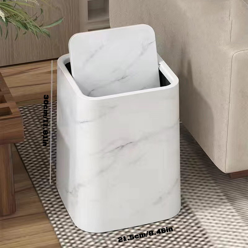 Prullenbak met Schommeldeksel voor Huisdieren, Stijlvol Marmeren Ontwerp 7