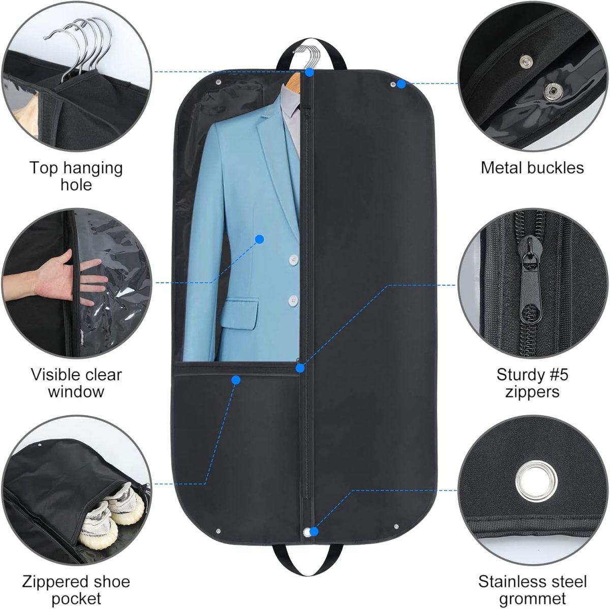 Reis Kleding Organizer met Uitzetplooi 5