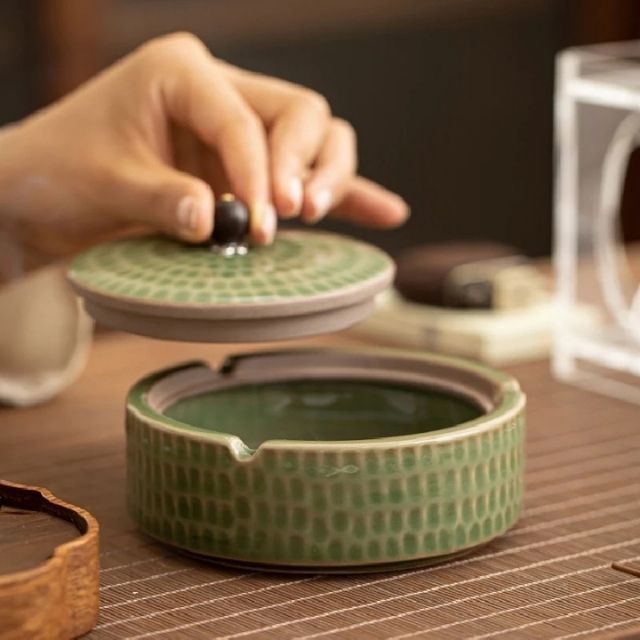 Retro Asbak met Deksel voor Binnen en Buiten 4