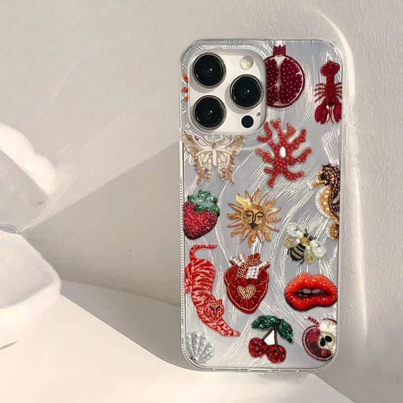 Retro Telefoon Case voor iPhone 16-11 Pro Max 10
