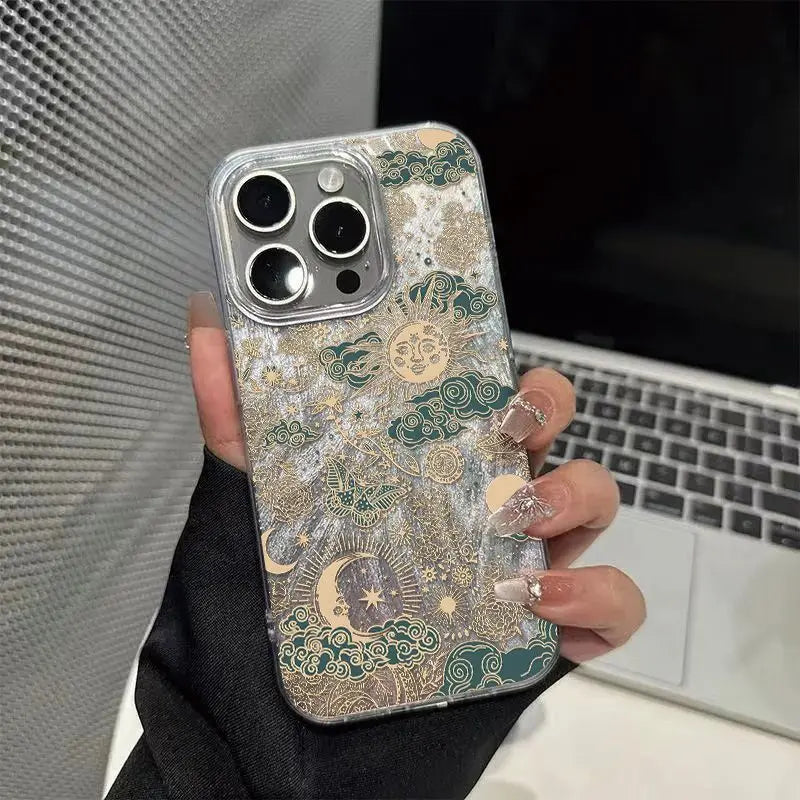 Retro Telefoon Case voor iPhone 16-11 Pro Max 9