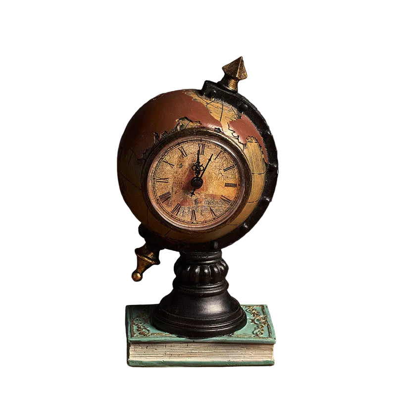 Retro Wereldbol Klok Decoratief 0