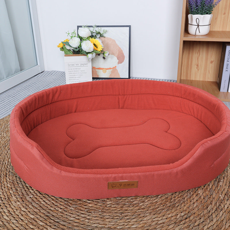 Rond Hondenbed Pluche Comfortabel Nest 8