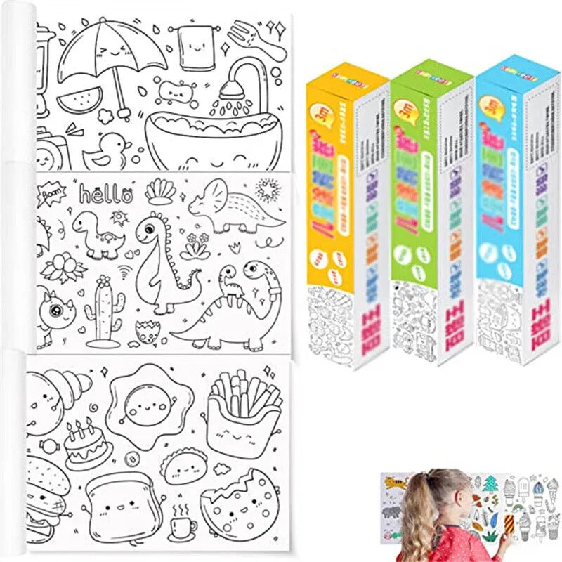 Kinderen's Plakkerige Kleurpapierrol