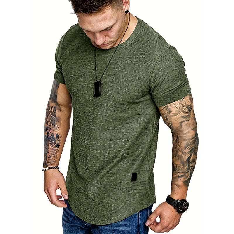 Heren Slim Fit Ademend T-shirt