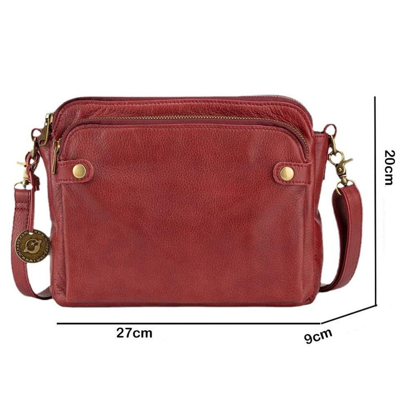 Drielaags Leren Handtas