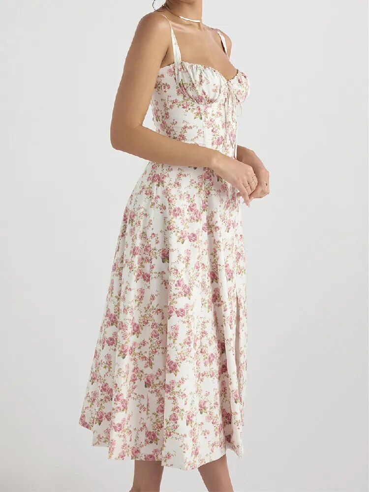 Bloemige Taille Shaper Jurk