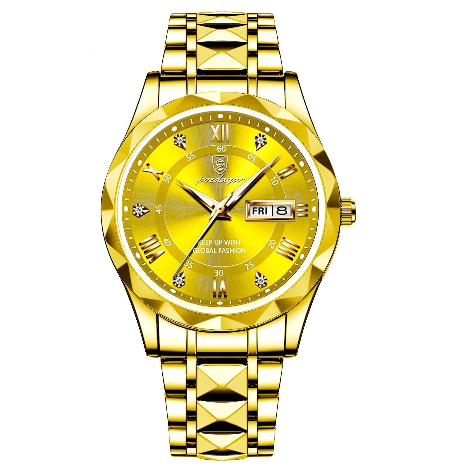Heren Roestvrijstalen Luminous Horloge