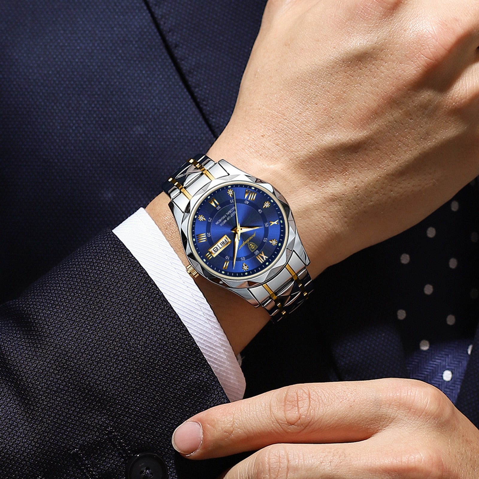 Heren Roestvrijstalen Luminous Horloge