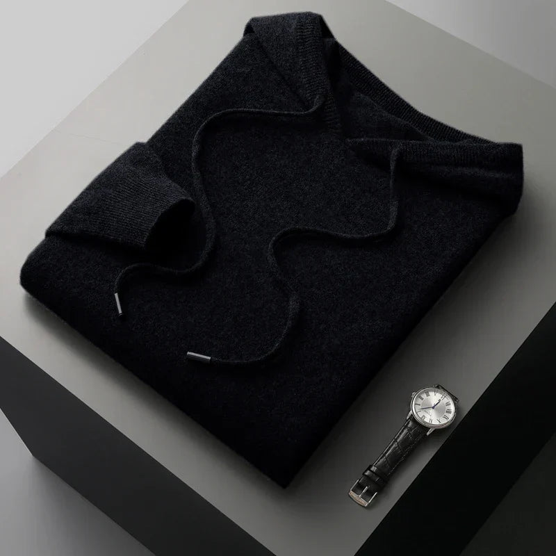 Variant image for Heren Hoodie Grijs Casual Wolmix Met Capuchon-5