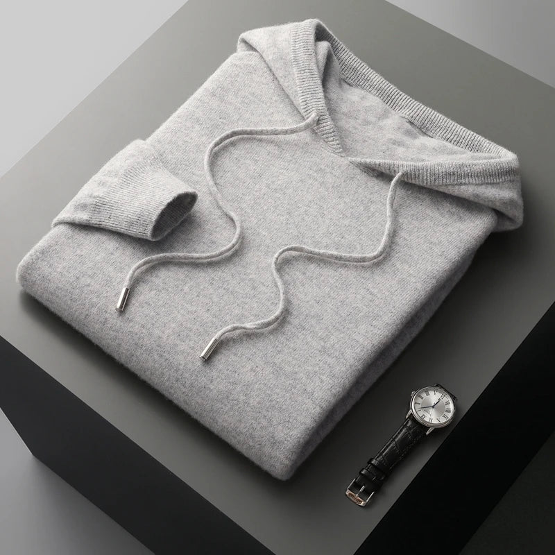 Variant image for Heren Hoodie Grijs Casual Wolmix Met Capuchon-13