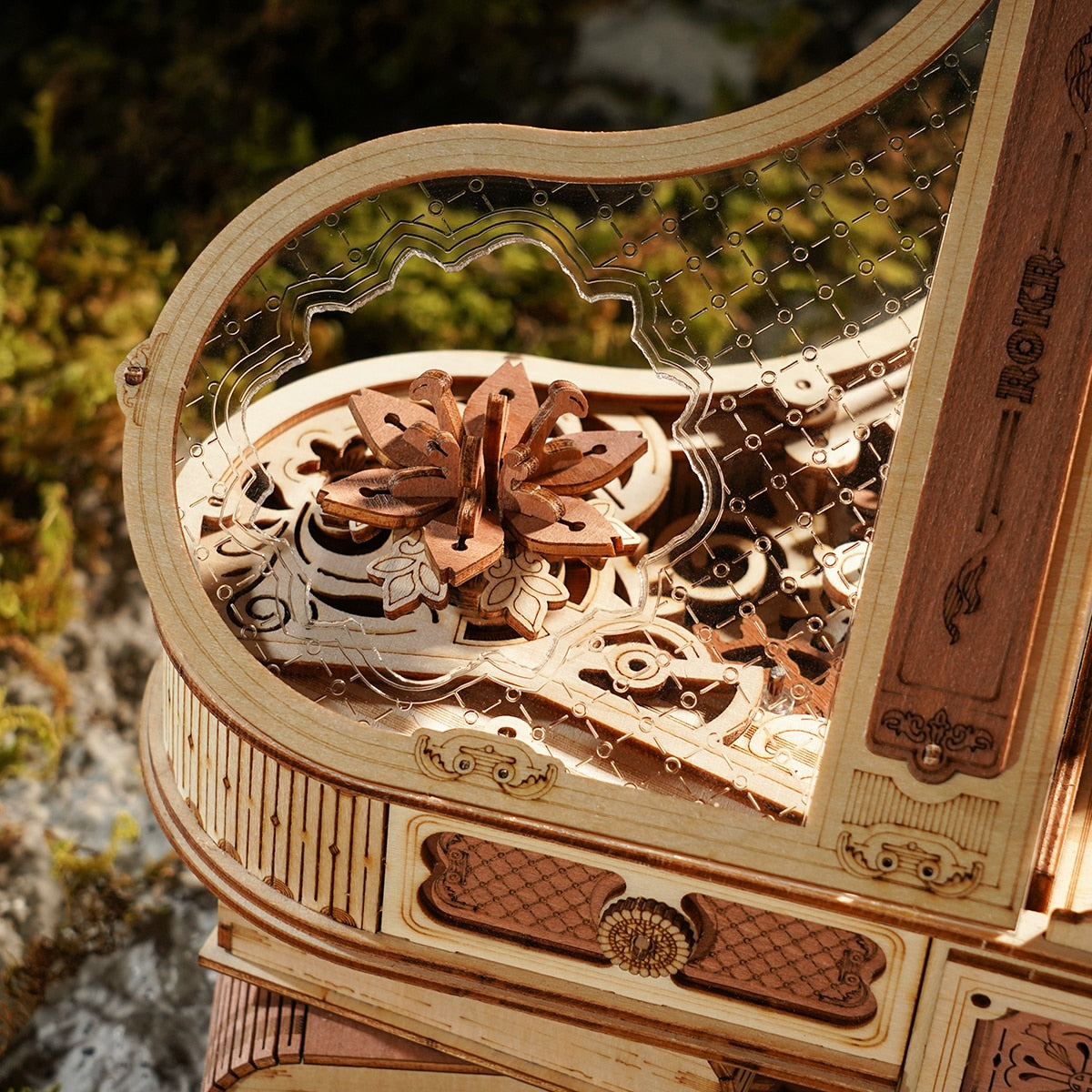 Piano Houten Puzzel Muziekdoos