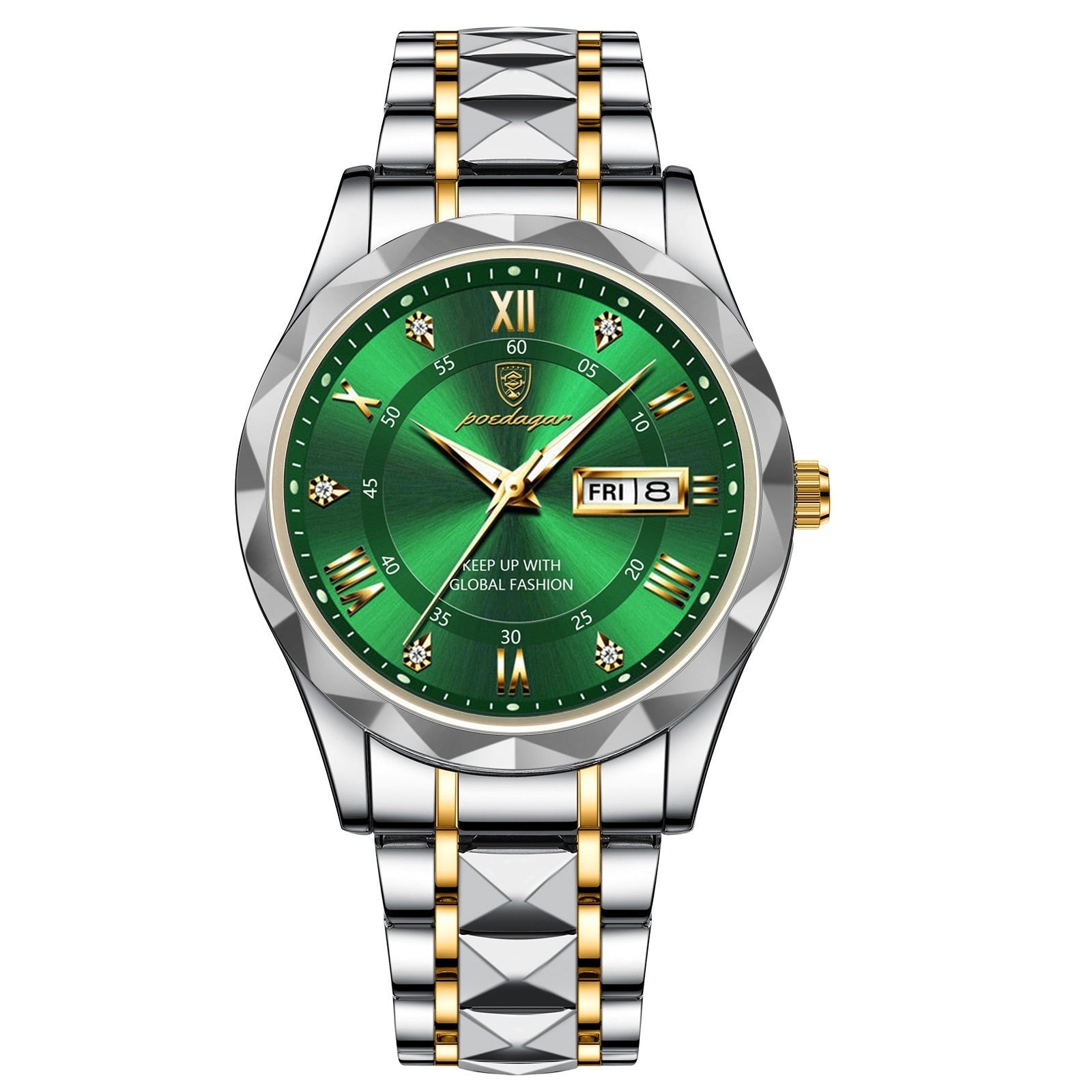 Heren Roestvrijstalen Luminous Horloge