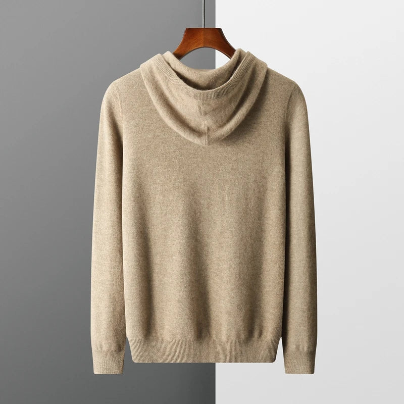 Heren Hoodie Grijs Casual Wolmix Met Capuchon-2