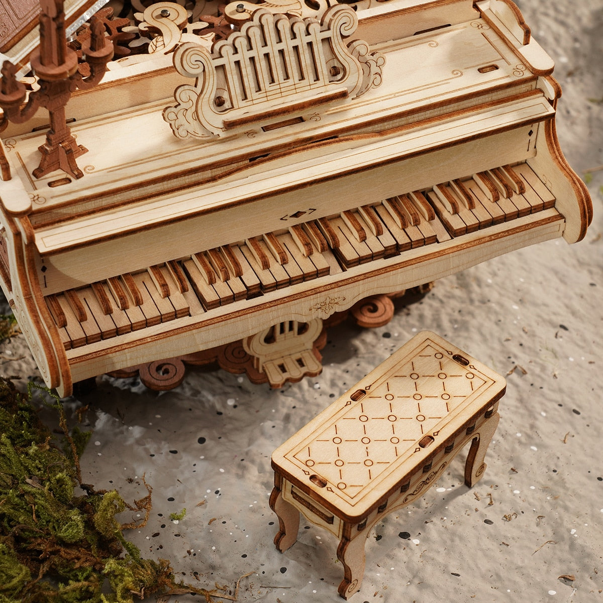 Piano Houten Puzzel Muziekdoos