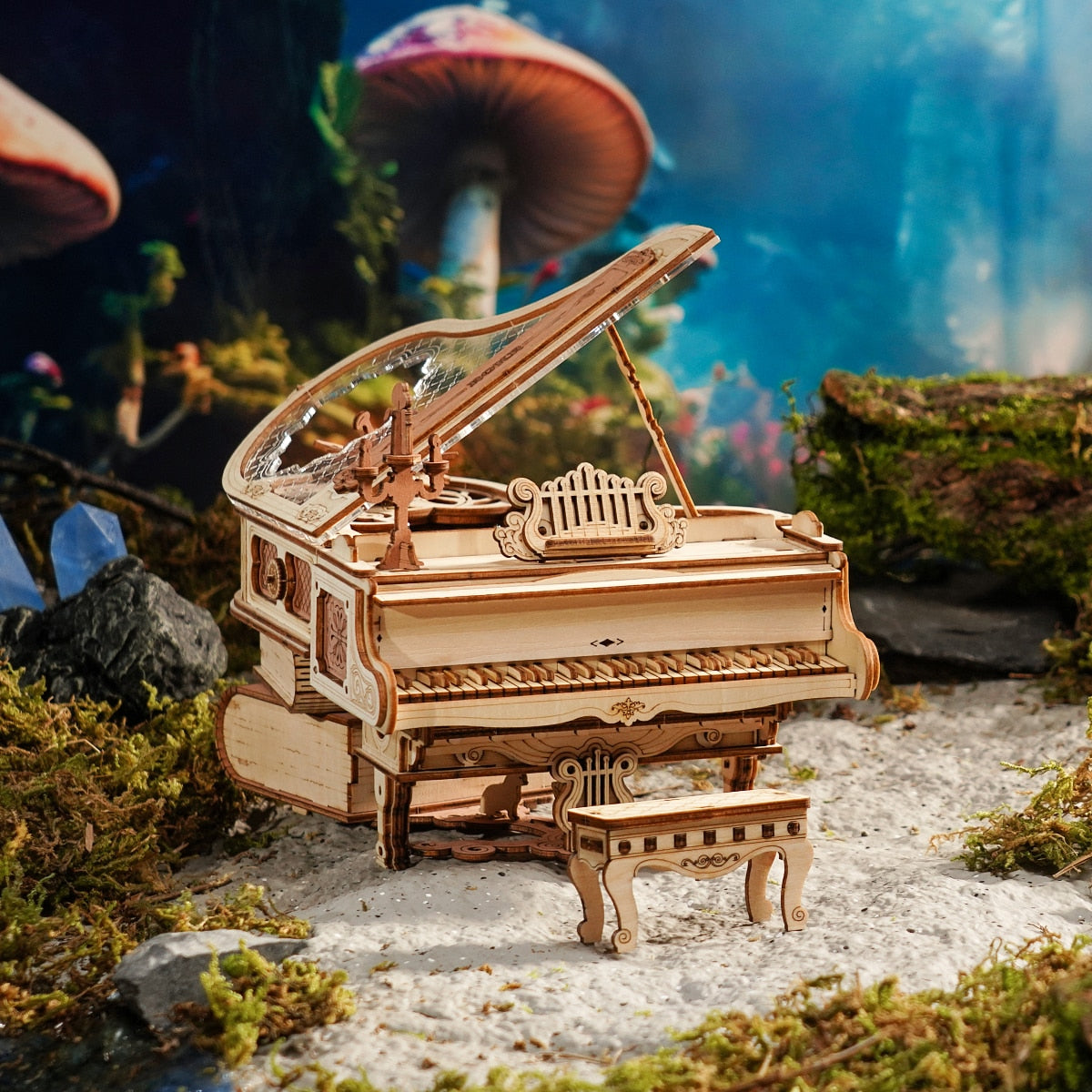 Piano Houten Puzzel Muziekdoos