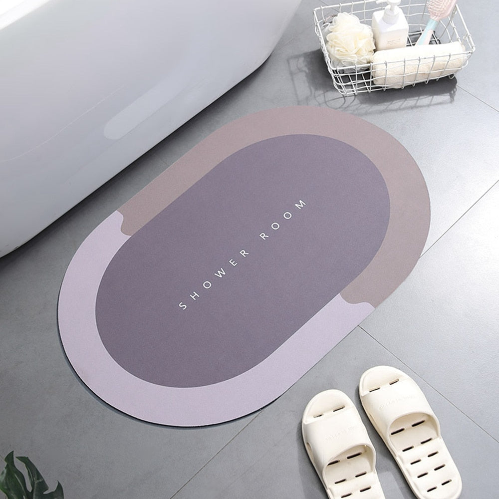 Sneldrogende antislip badkamermat