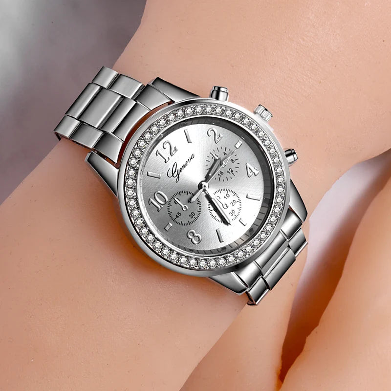 Rhinestone Polshorloge