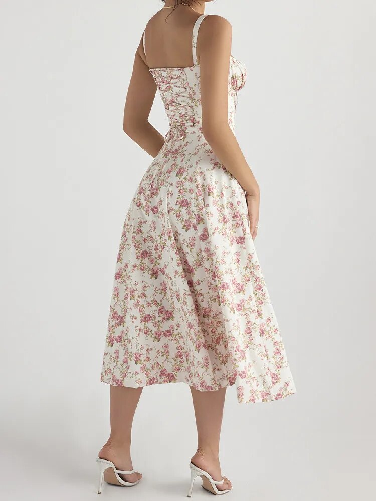 Bloemige Taille Shaper Jurk